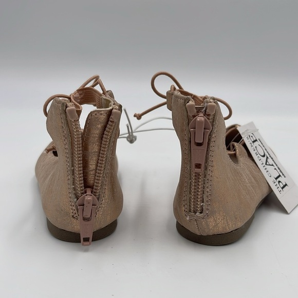 NWT The Children's Place Girl's Ballet Flat Rose Gold SIZE 5 - Picture 5 of 8
